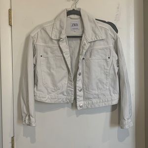 Oversized Crop Denim Jacket from Zara